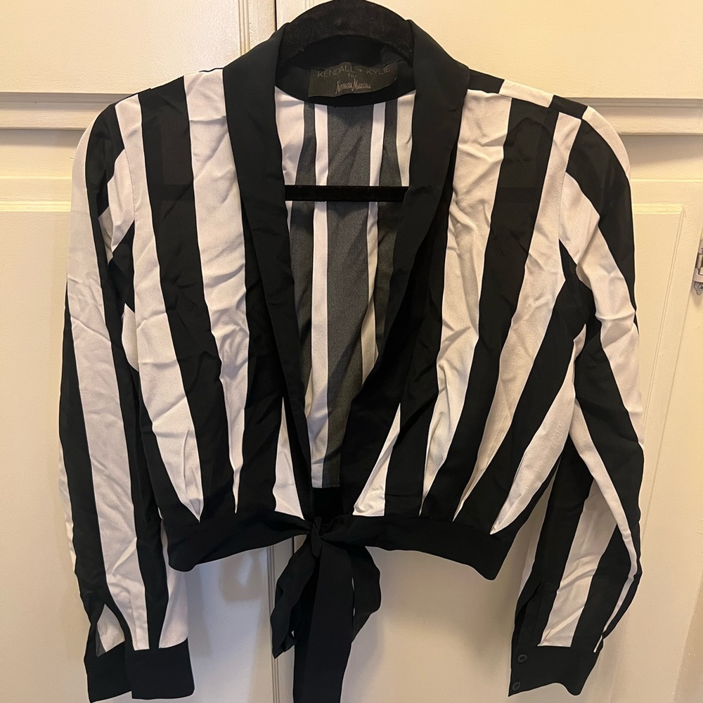 Kendall + Kylie for Neiman Marcus striped blouse